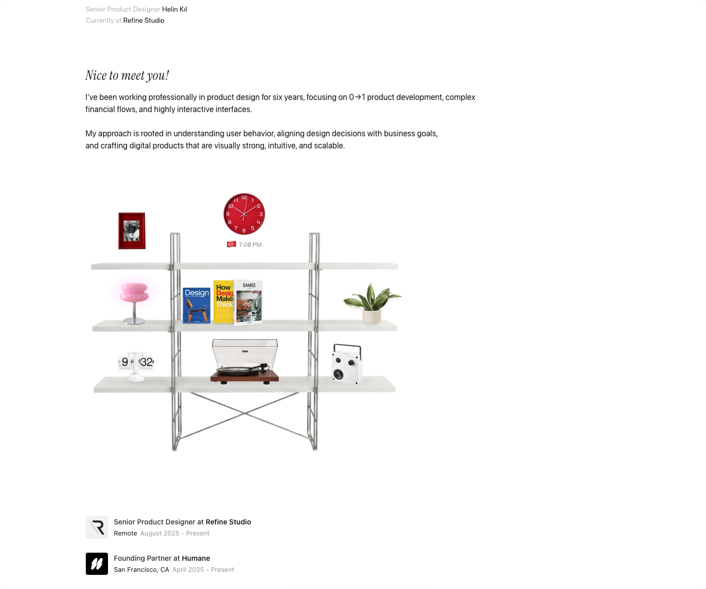 Helin Kıl captured website design