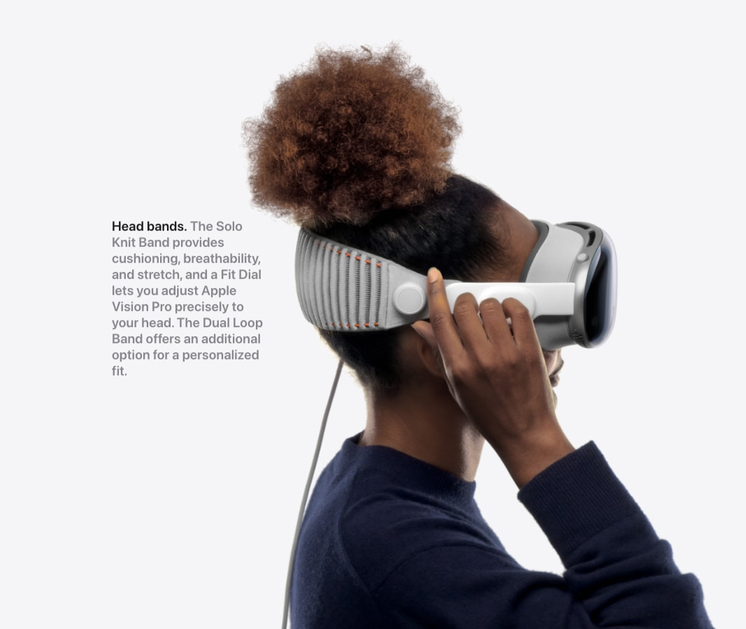 Apple Vision Pro - Apple captured website design