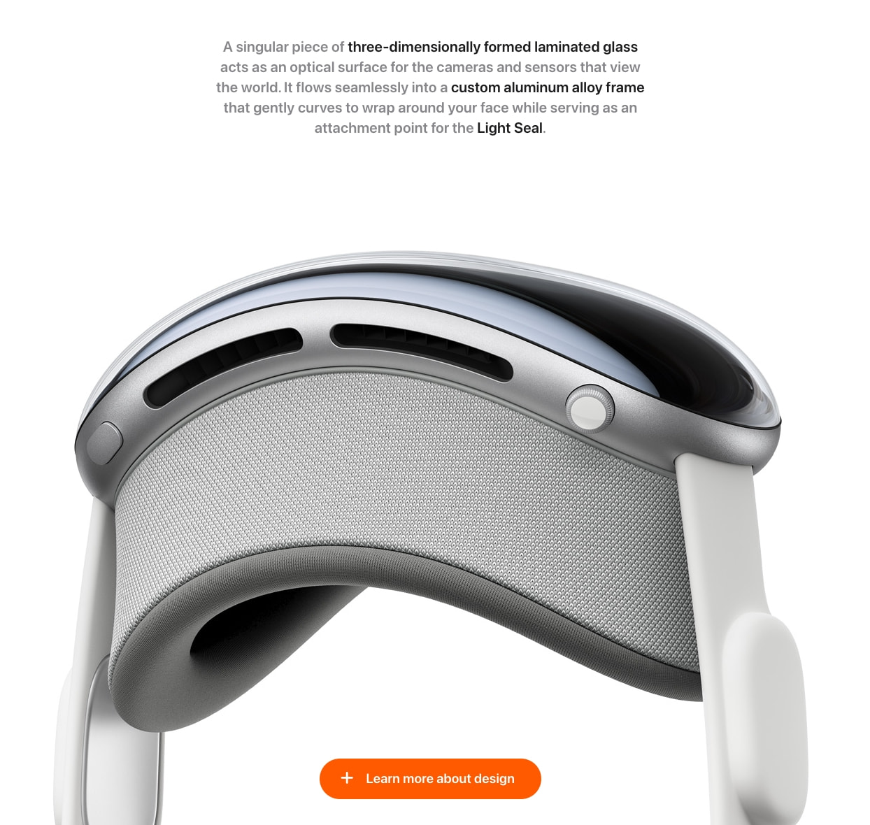 Apple Vision Pro - Apple captured website design