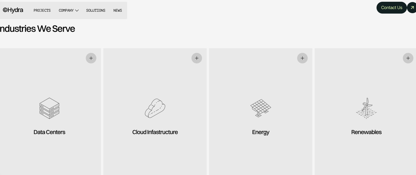 Hydra - Modern Enviromental Template captured website design