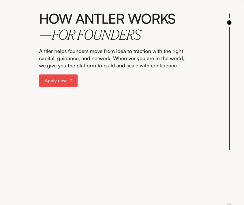 Antler | Where Founders Go Further, Faster captured website design