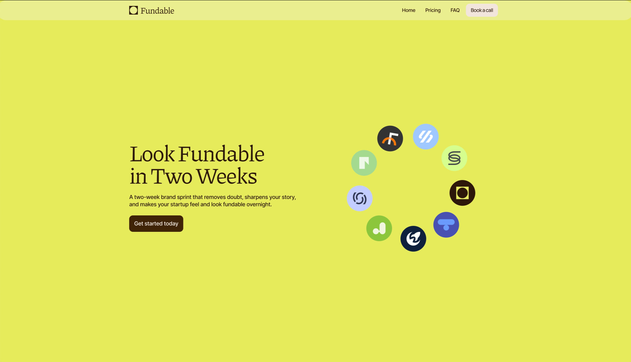Fundable captured website design