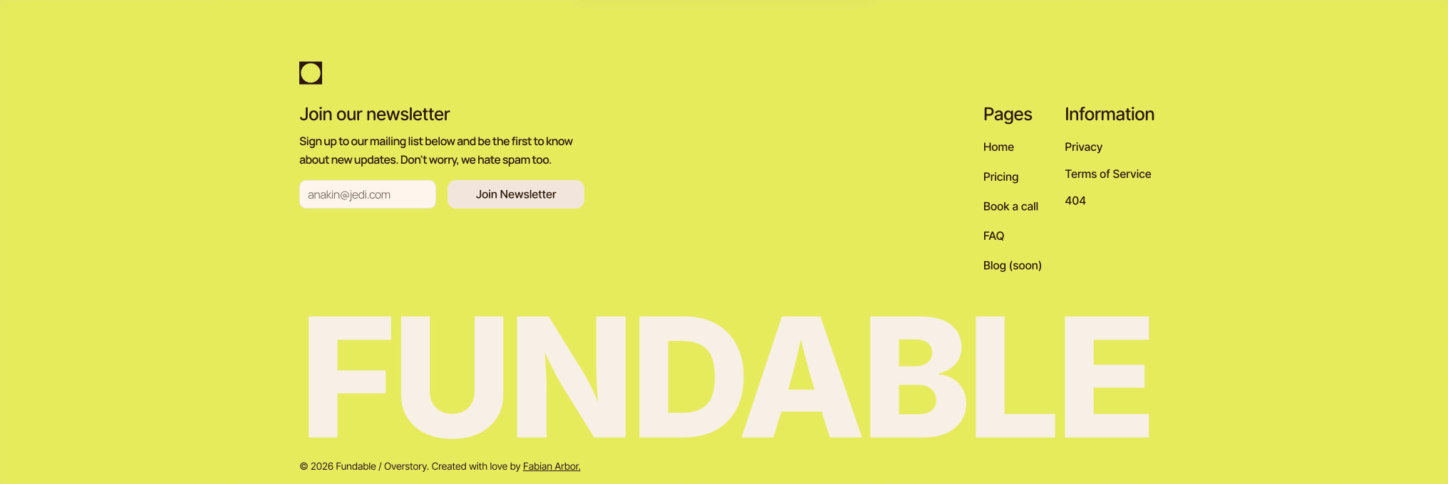 Fundable captured website design