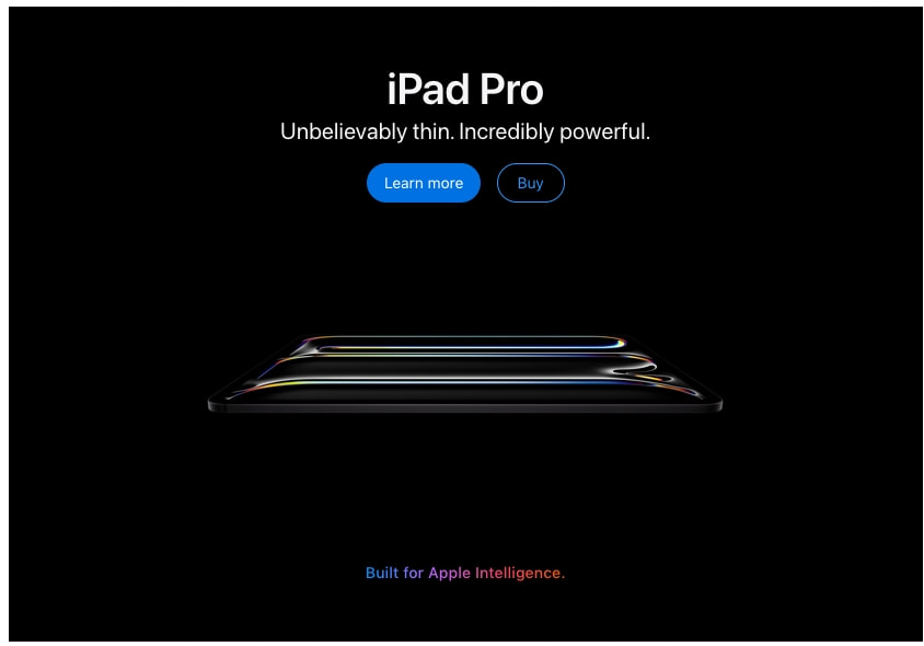 Apple captured website design