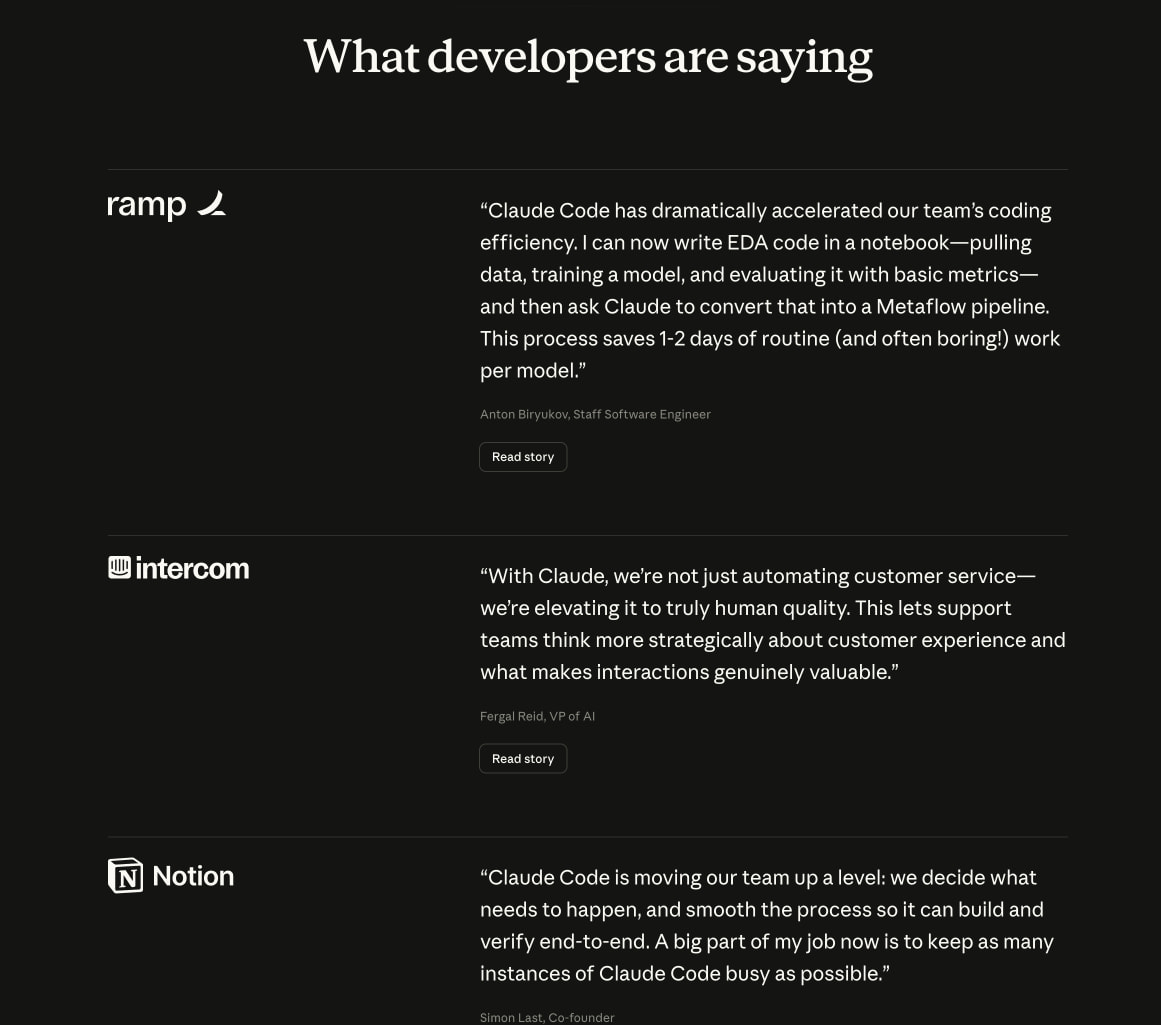 Claude Code - AI coding agent for terminal & IDE | Claude captured website design