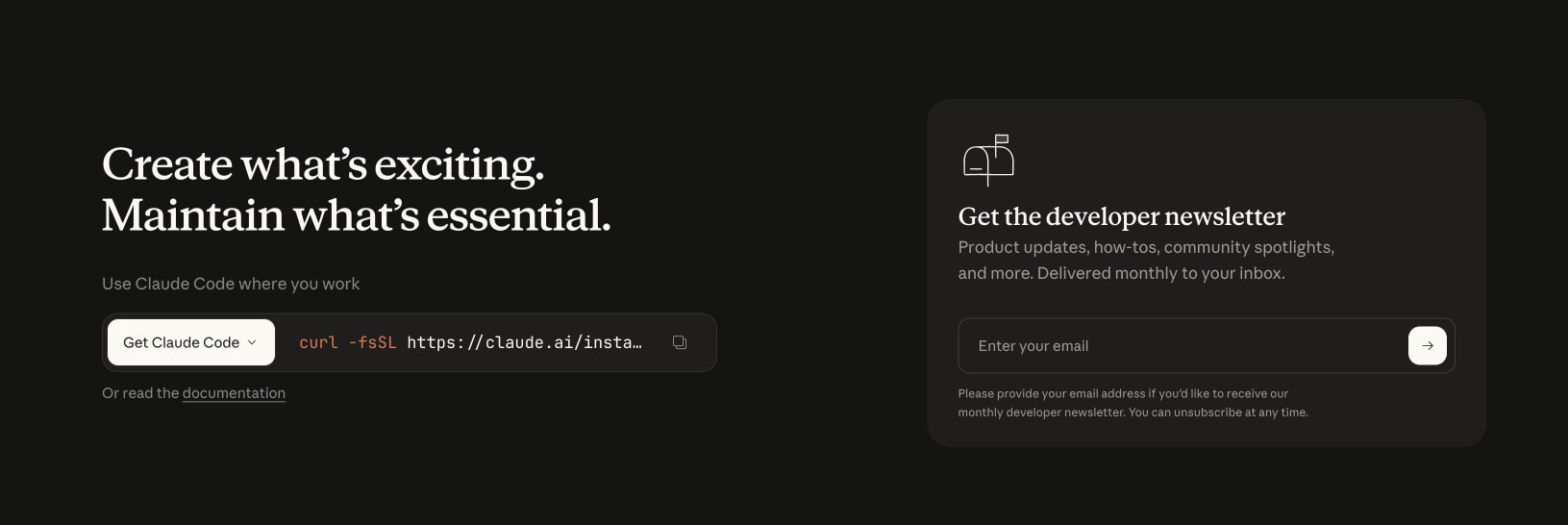 Claude Code - AI coding agent for terminal & IDE | Claude captured website design