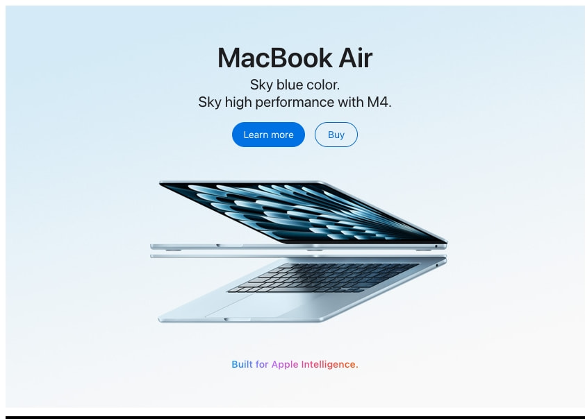 Apple captured website design