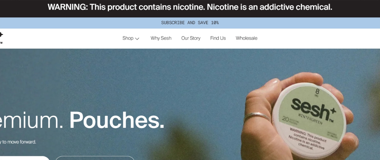 Sesh+ Products Pouches – Sesh Products US captured website design