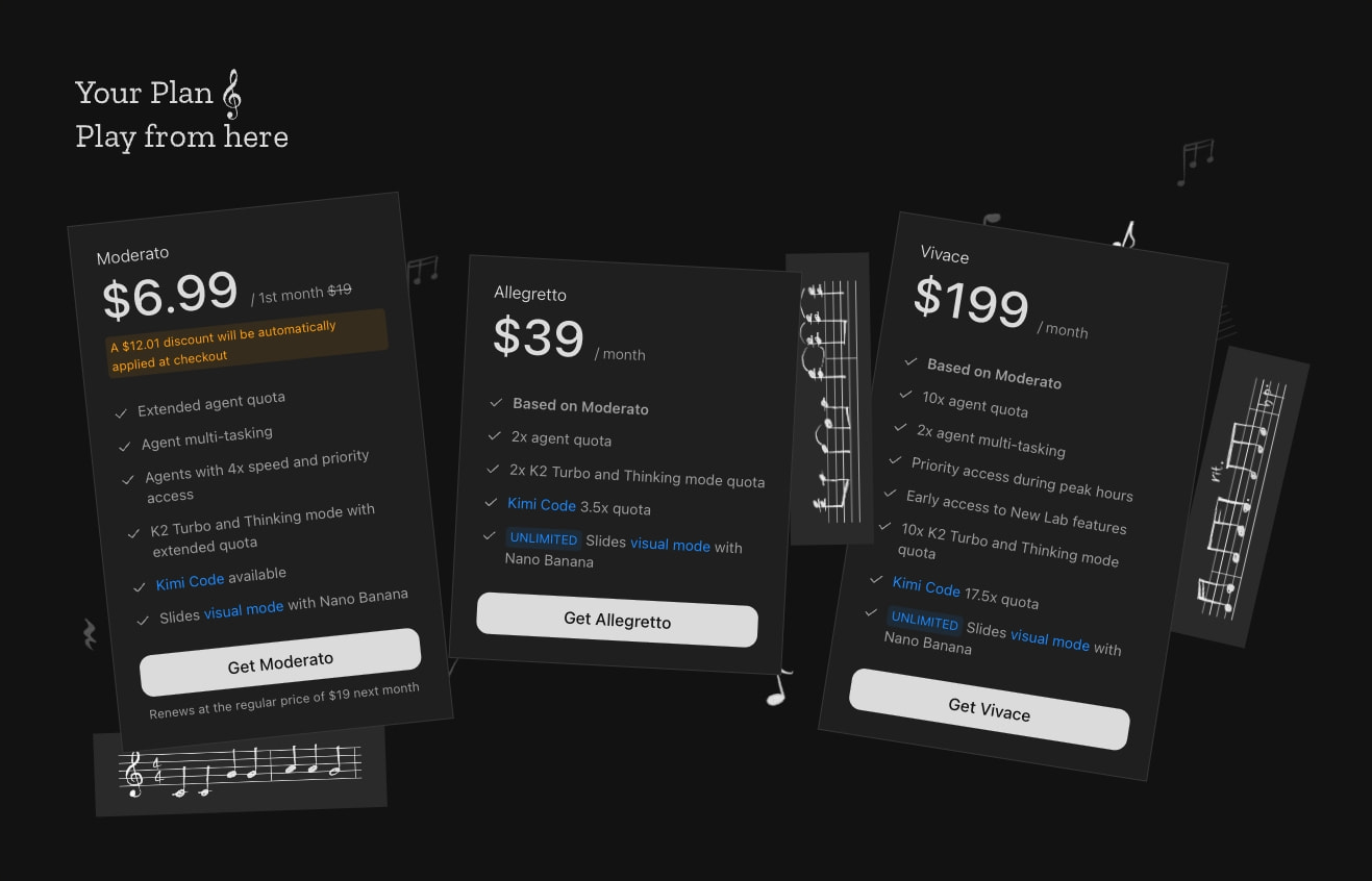 Kimi - 会推理解析，能深度思考的AI助手 captured website design