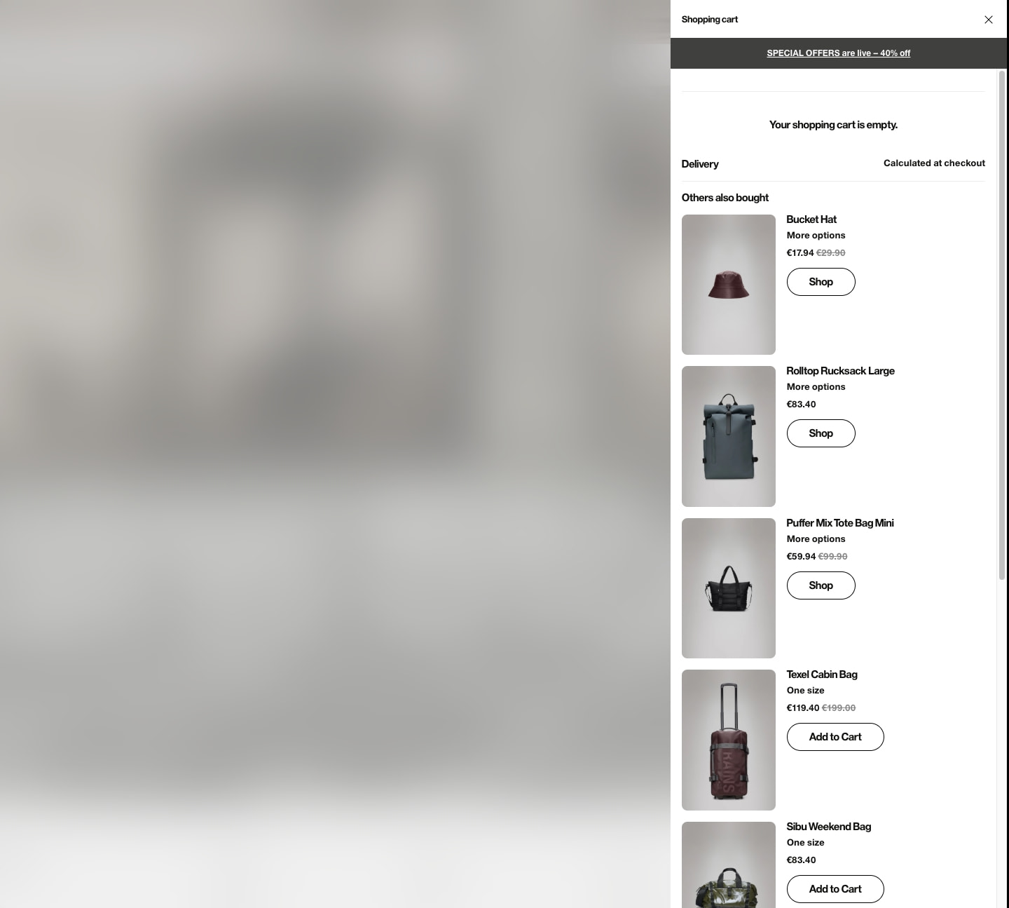 Rains® | Explore Our Outerwear & Waterproof Clothing captured website design