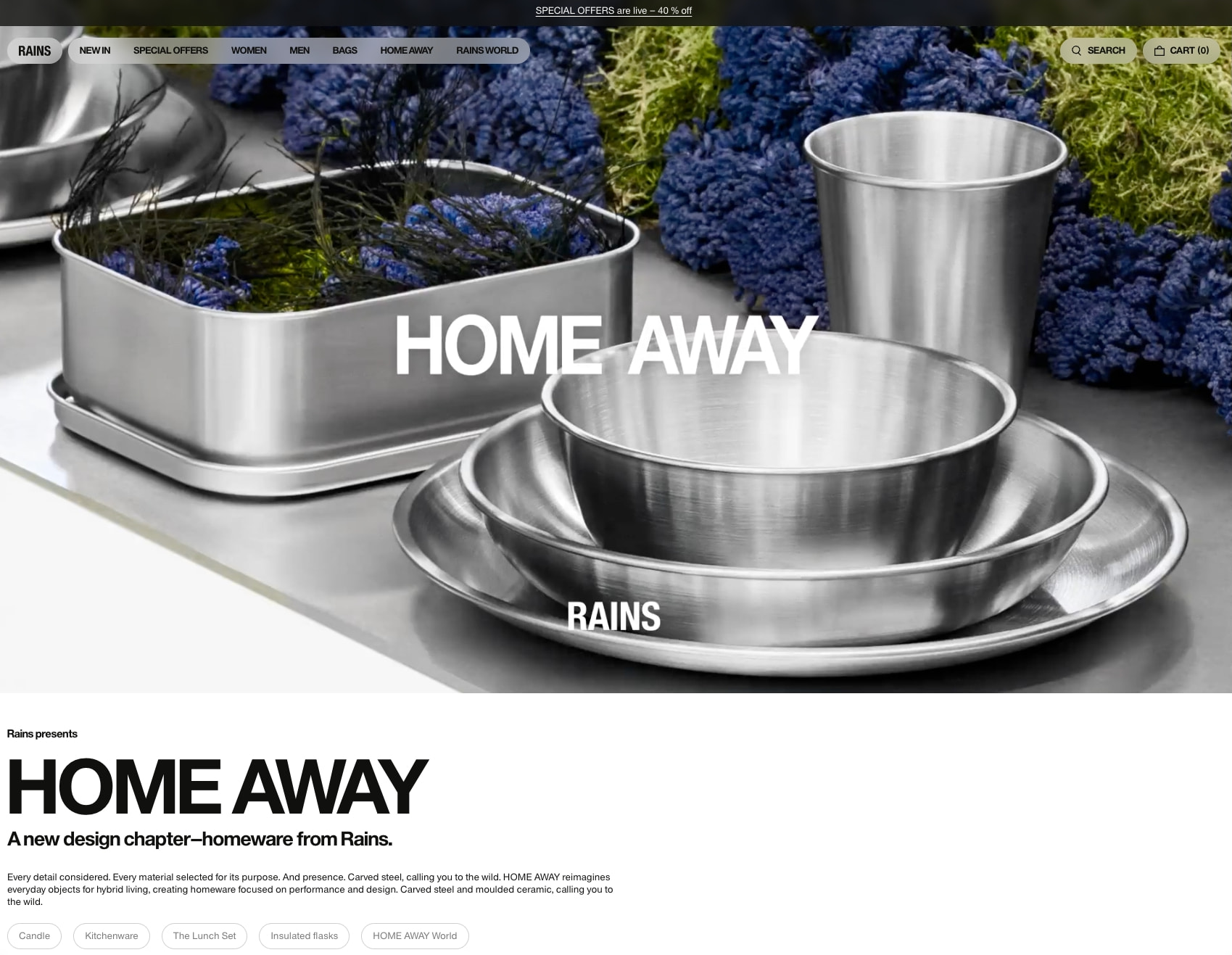 HOME AWAY captured website design