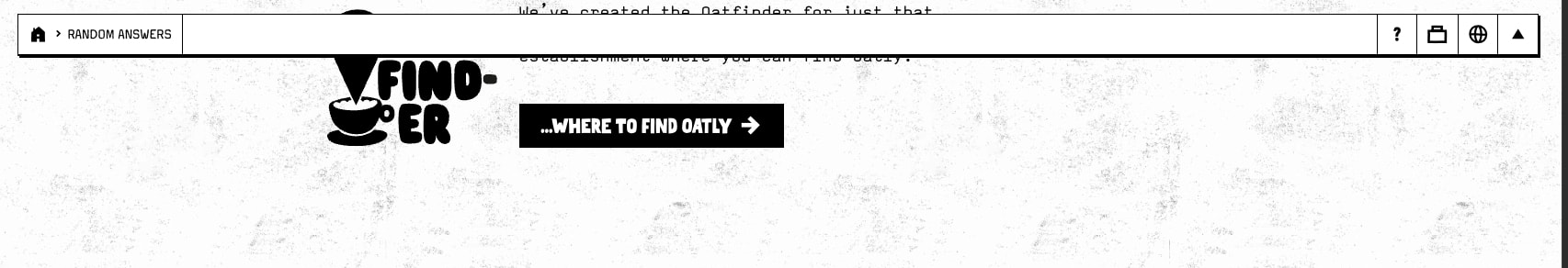 Random Answers & FAQ | Oatly captured website design