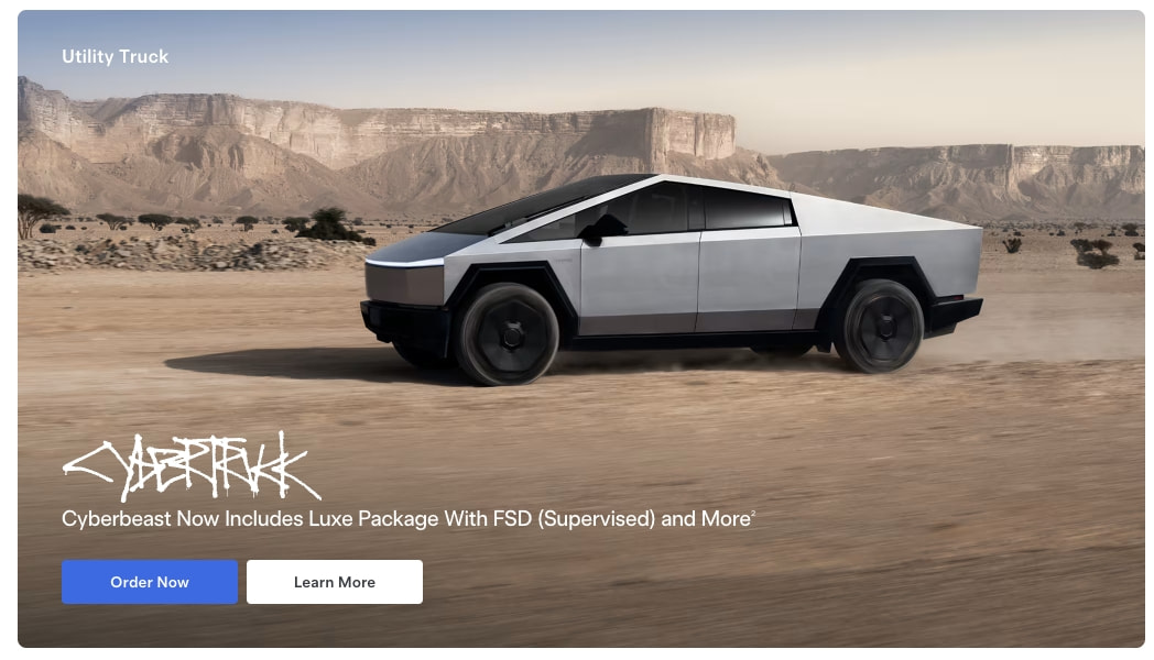 Electric Cars, Solar & Clean Energy | Tesla captured website design