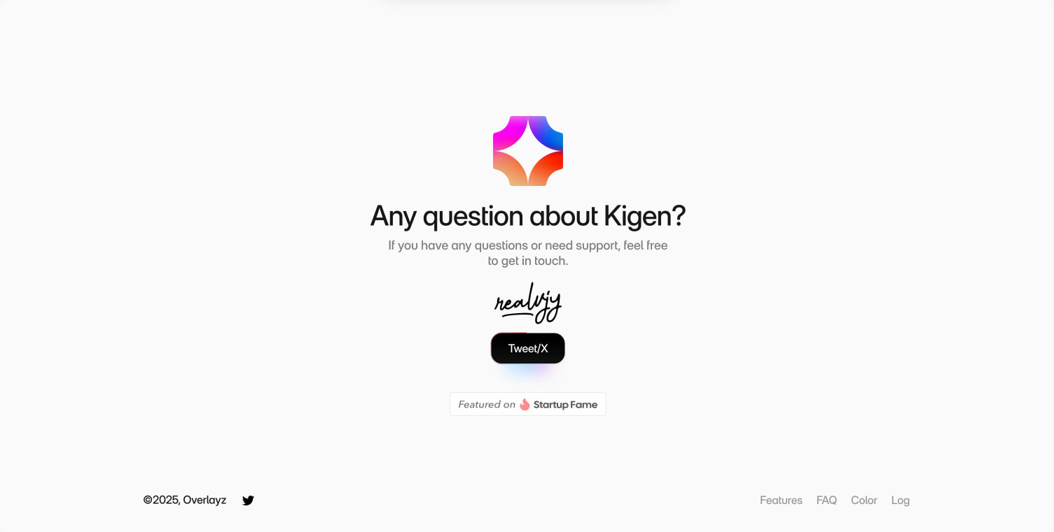 Kigen - Figma Design System Generator captured website design
