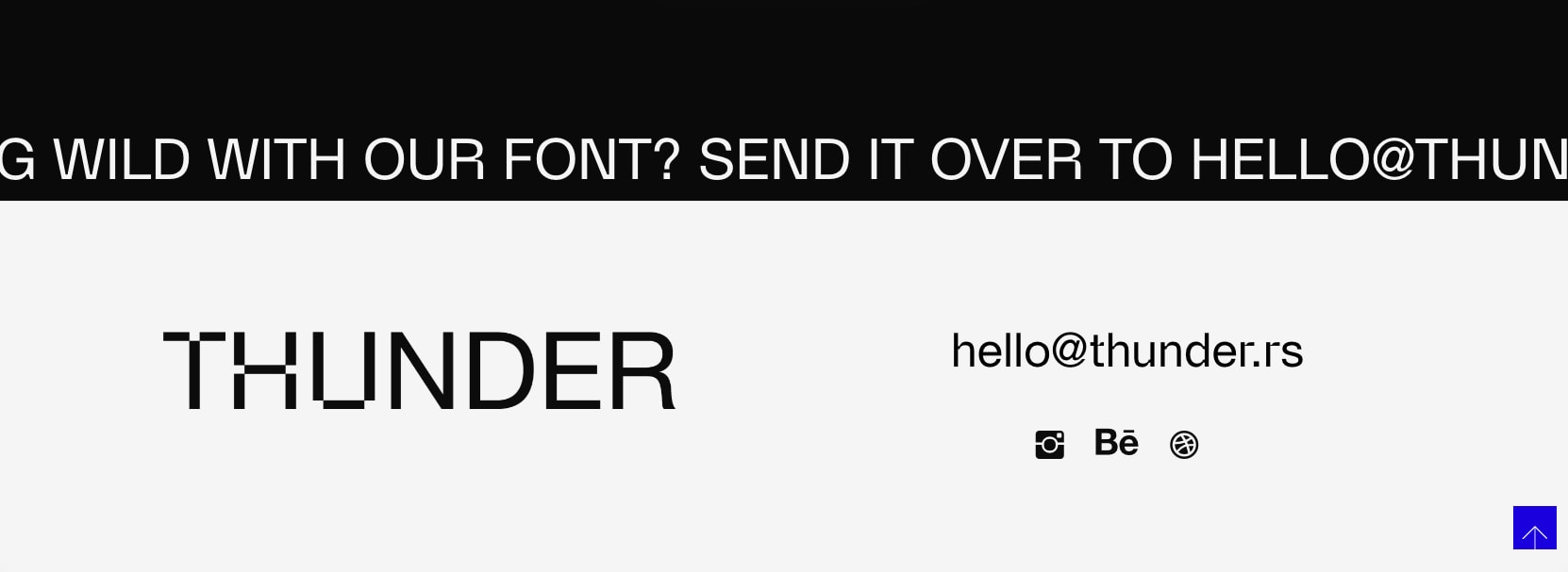 Home - Thunder Type captured website design