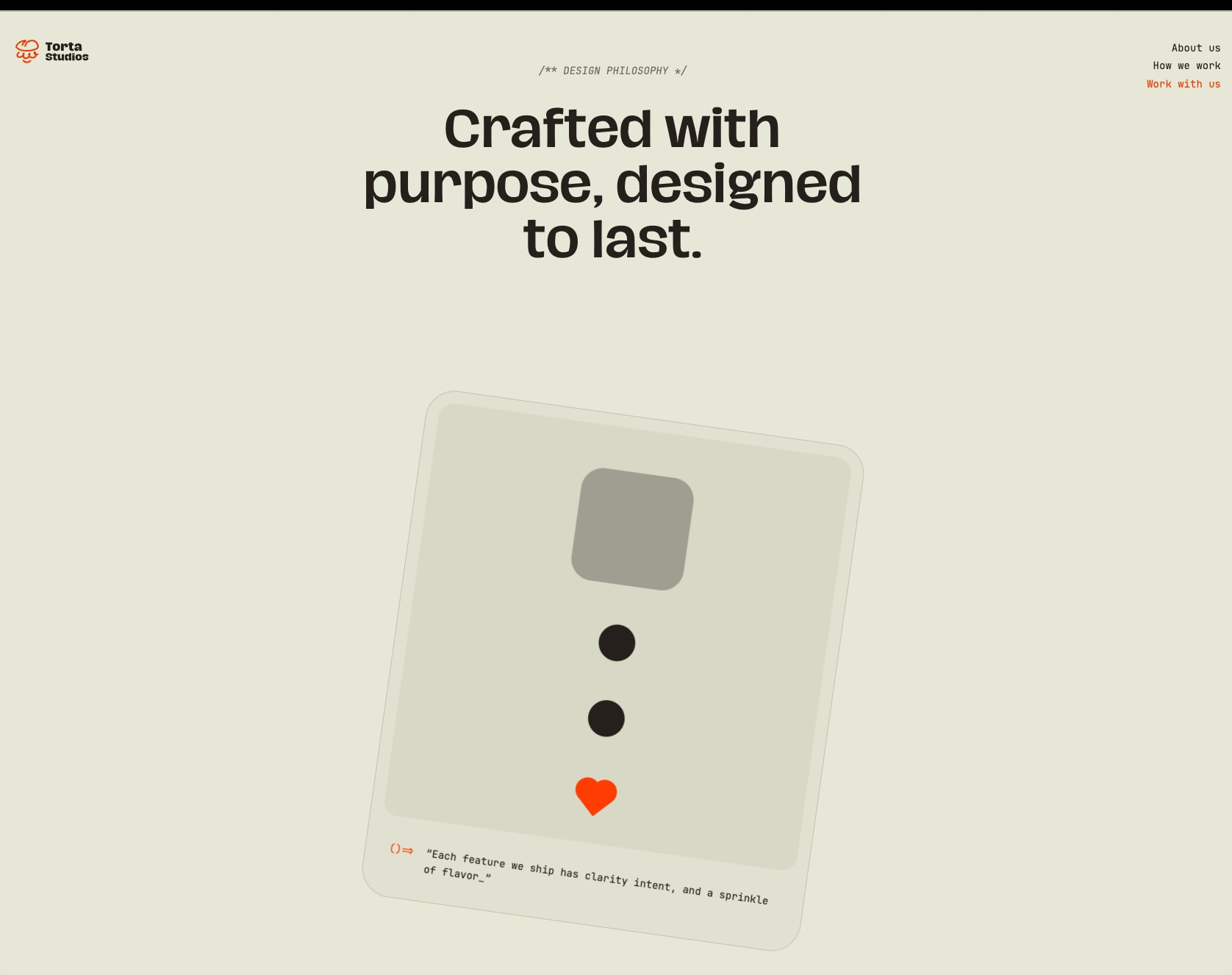 Torta Studios | We build SaaS like your favorite sandwich captured website design