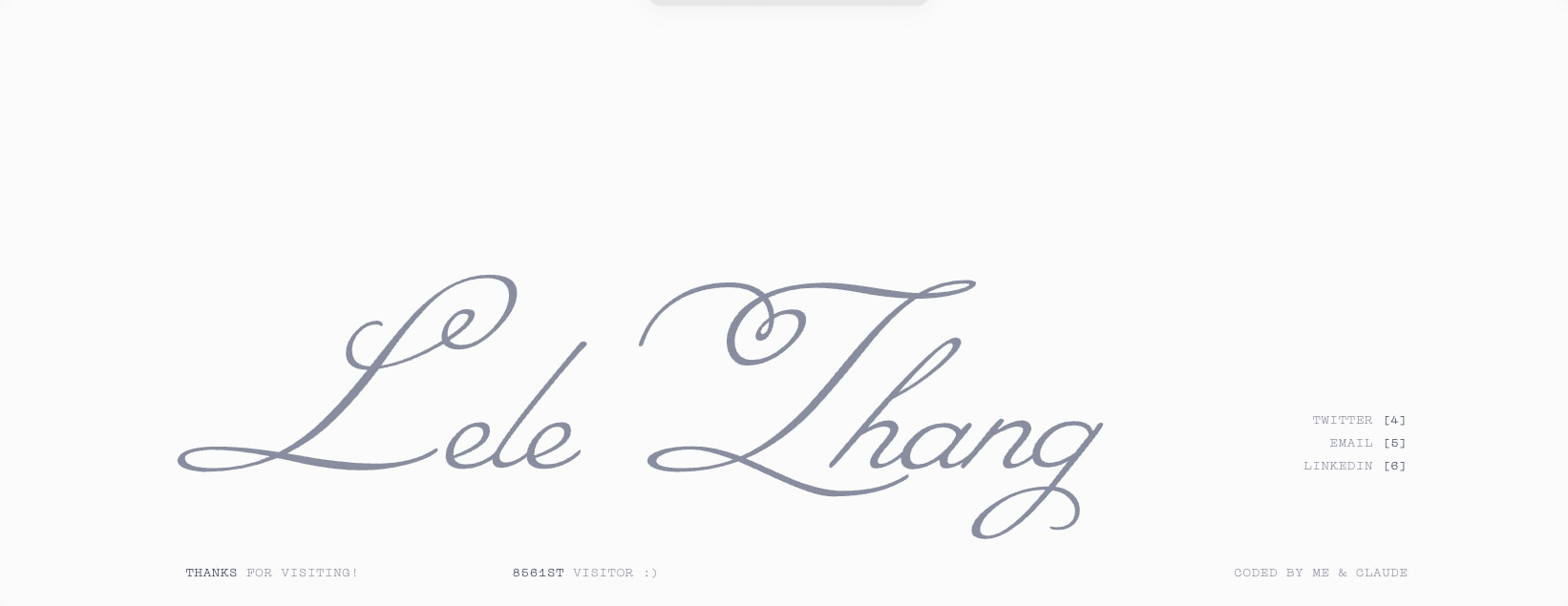 lele's website captured website design