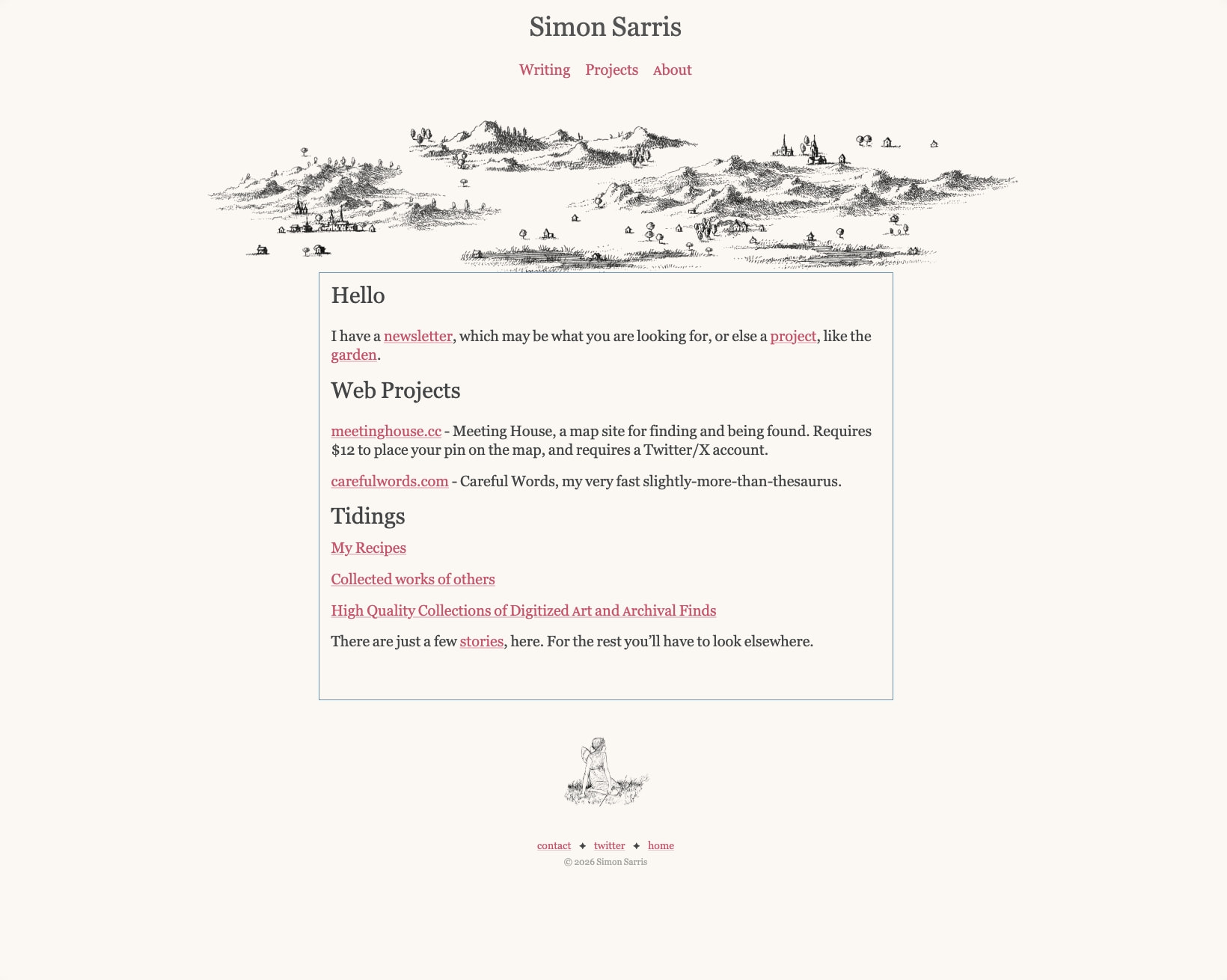 simon sarris captured website design