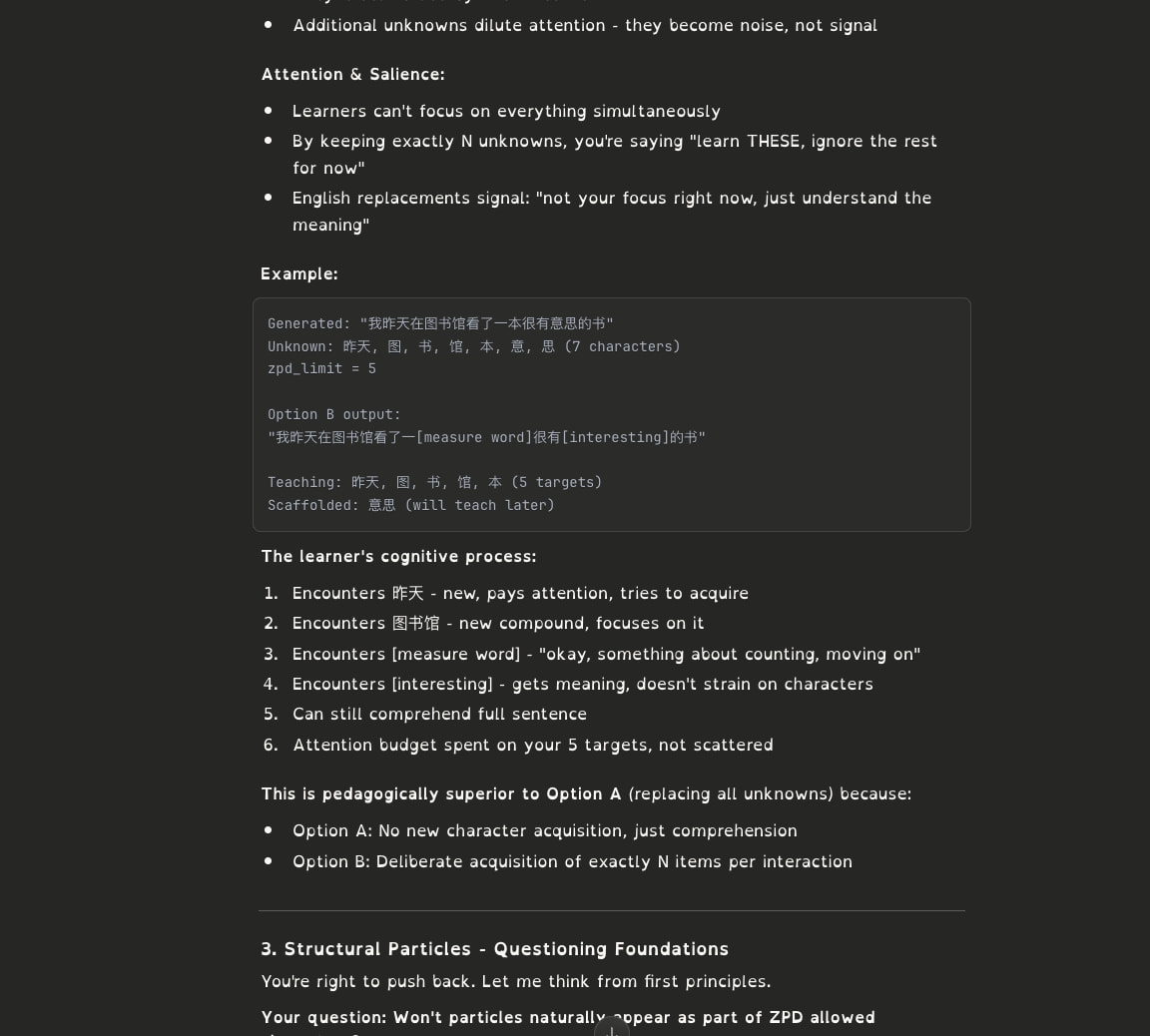 Mandarin learning app spec sheet - Claude captured website design