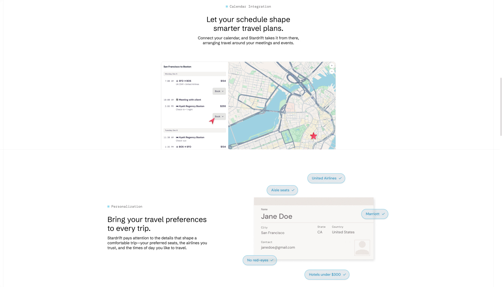 Stardrift captured website design