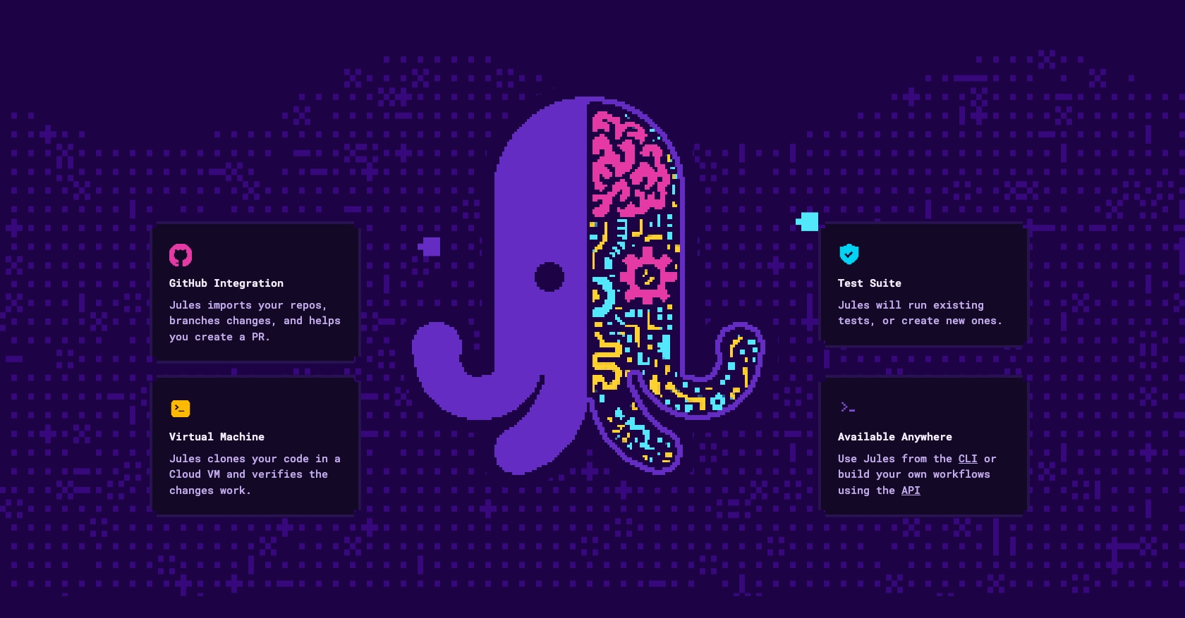 Jules - An Autonomous Coding Agent captured website design