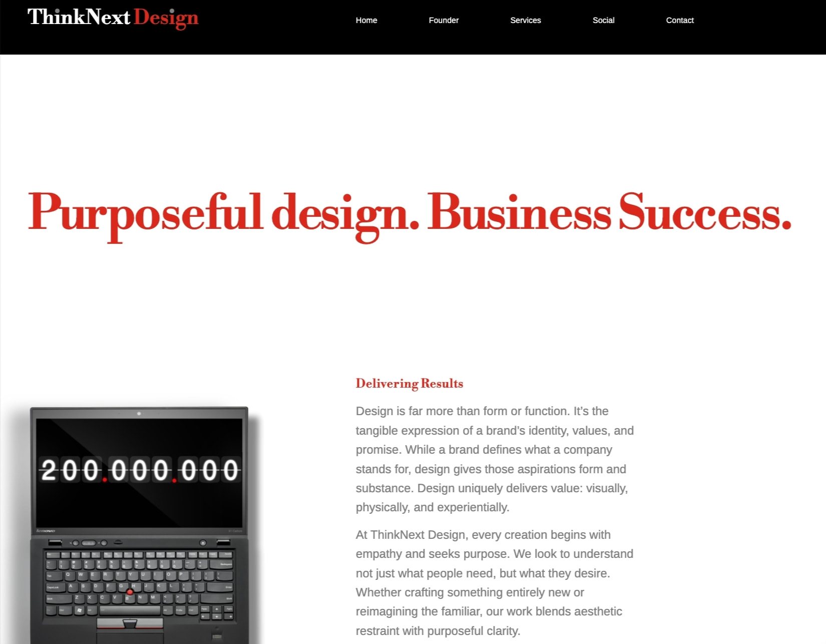 Home - ThinkNext Design captured website design