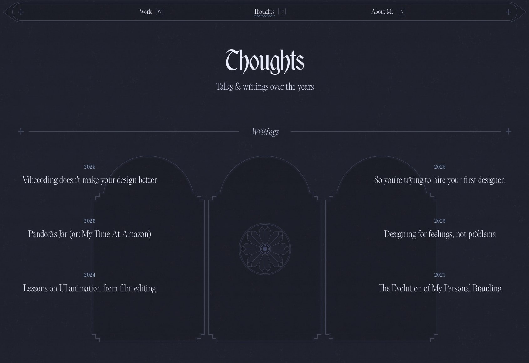 Haley Park ❦ Thoughts captured website design
