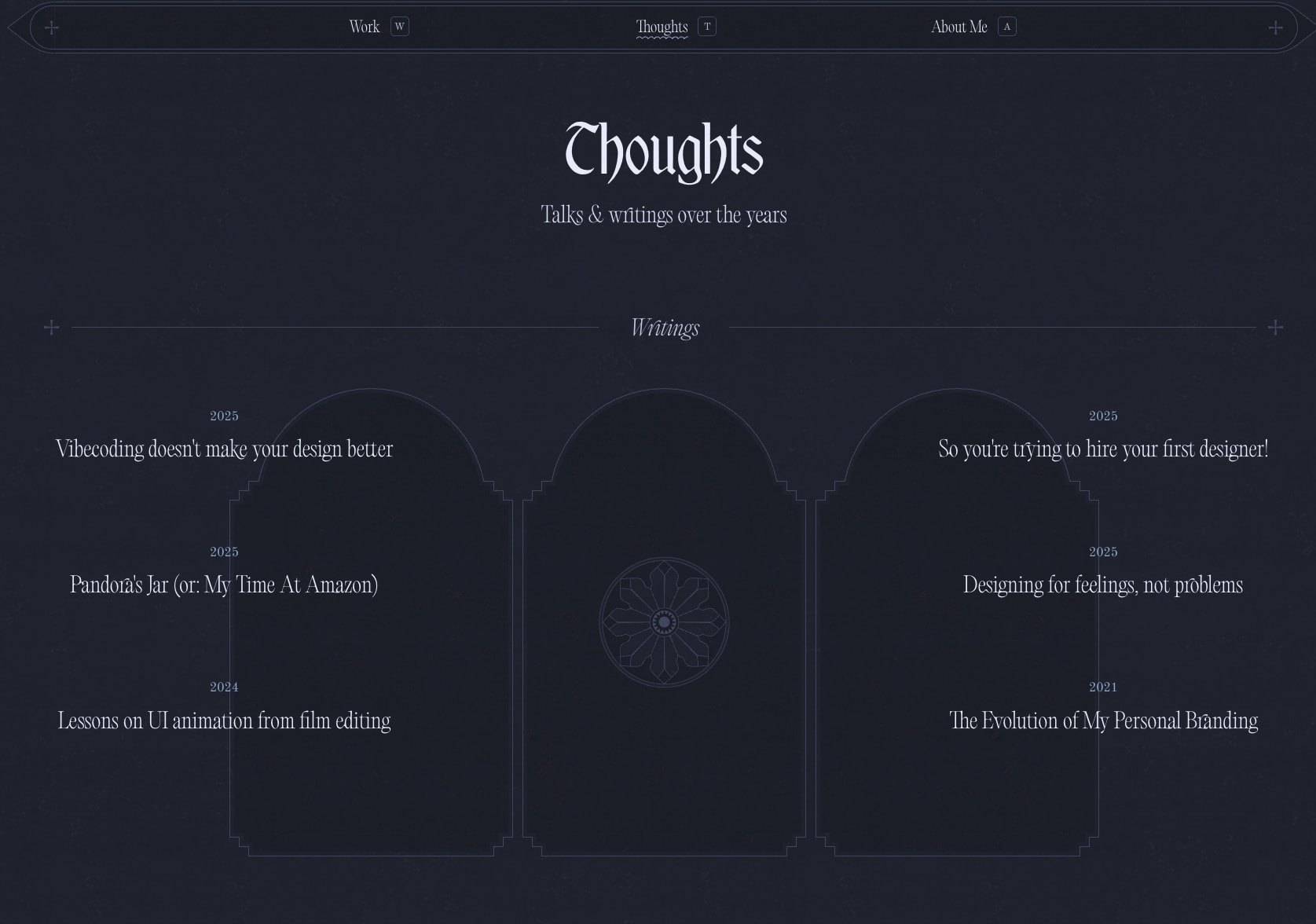 Haley Park ❦ Thoughts captured website design