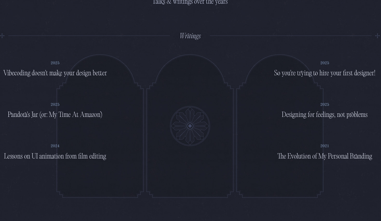 Haley Park ❦ Thoughts captured website design