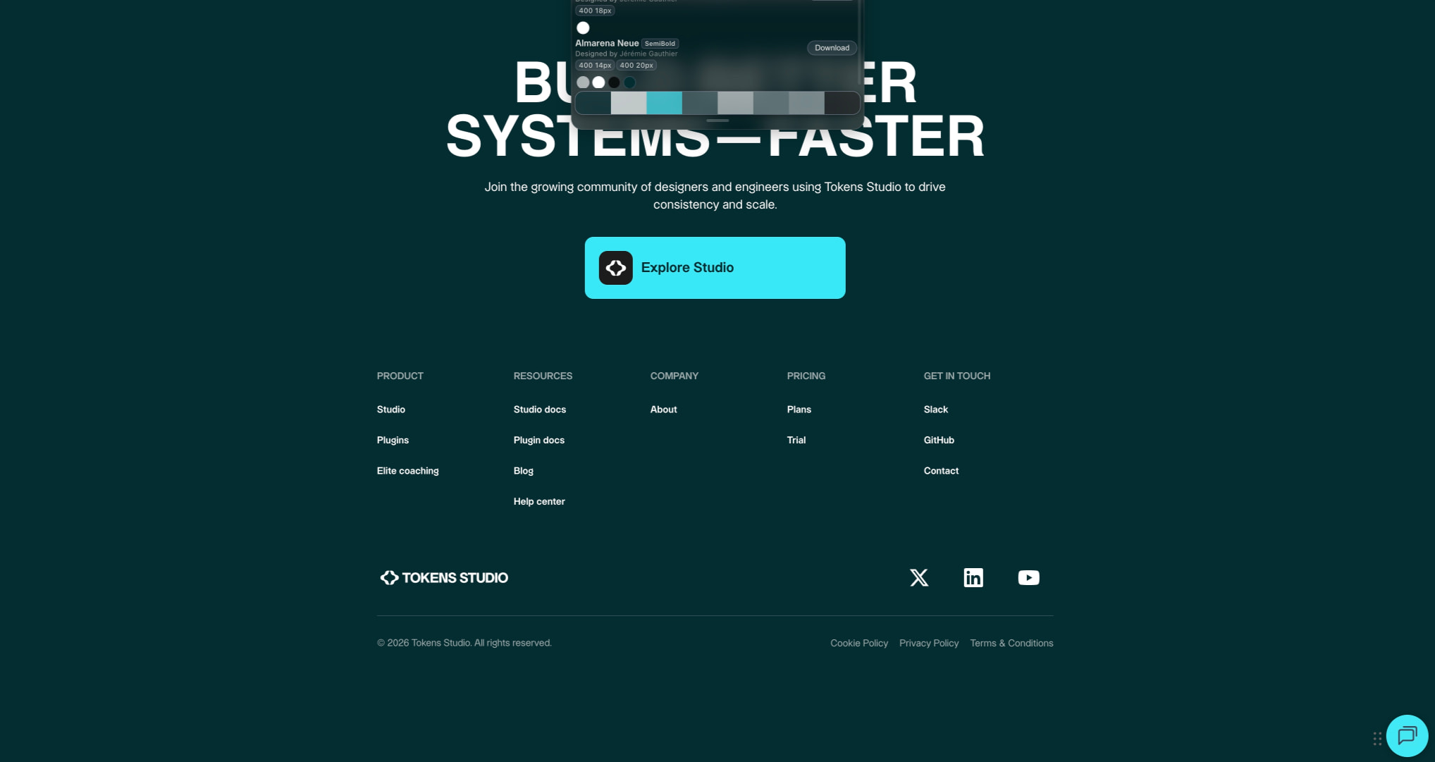 Design systems, fully automated | Tokens Studio captured website design