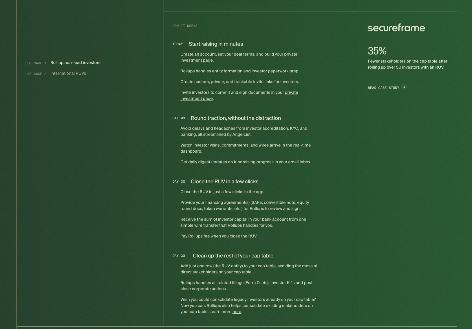 Rollups | RUV captured website design