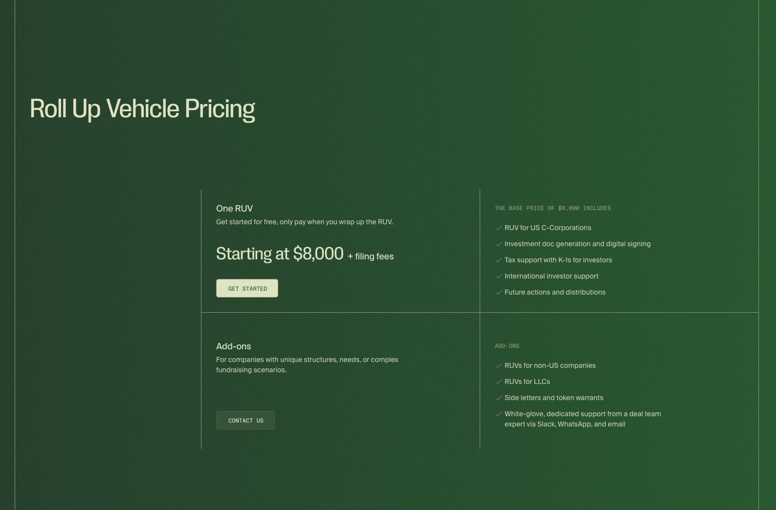 Rollups | RUV captured website design