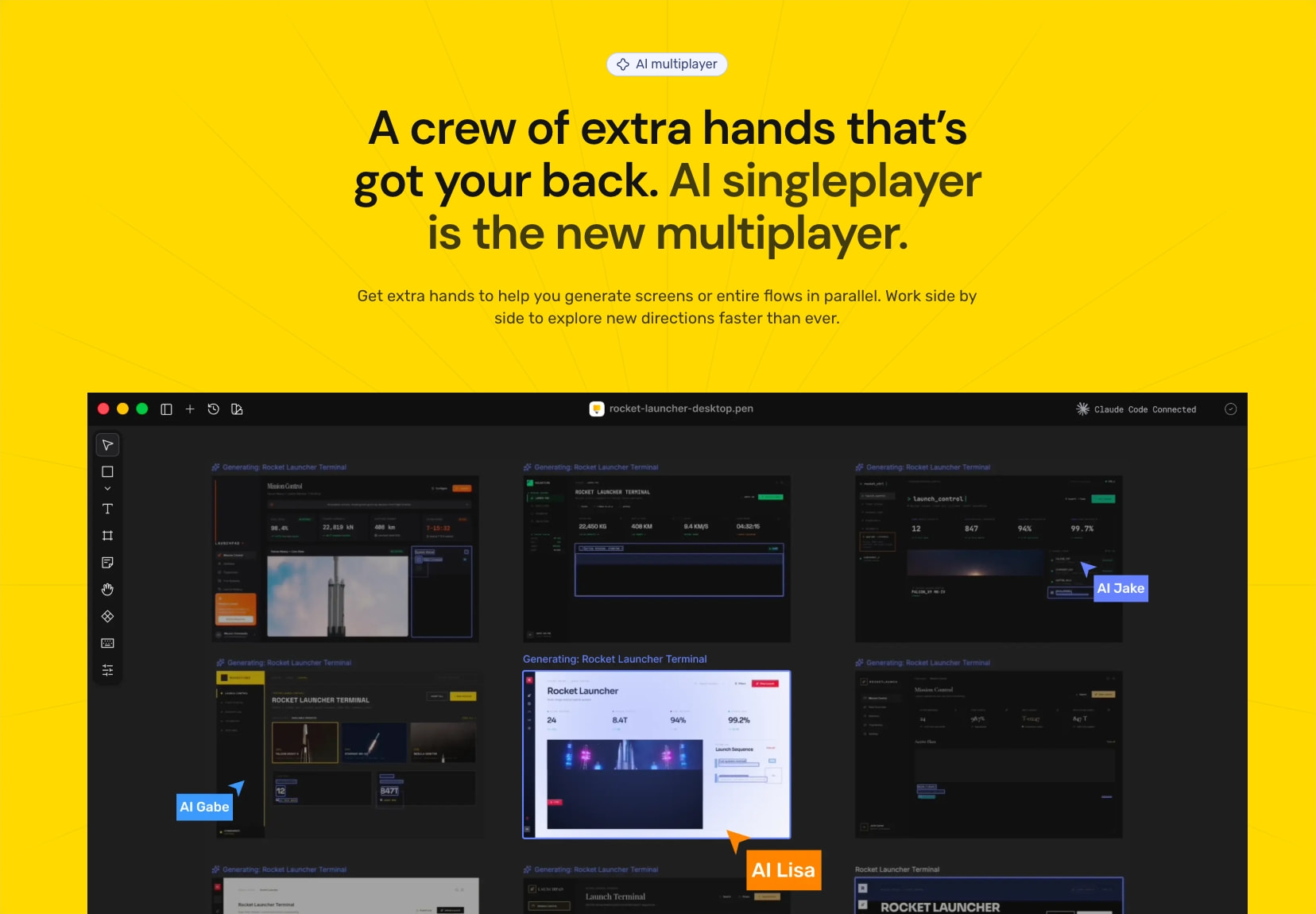 Pencil – Design on canvas. Land in code. captured website design