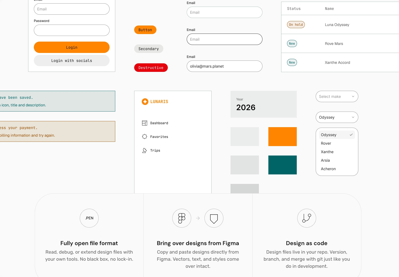 Pencil – Design on canvas. Land in code. captured website design