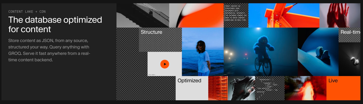 The Content Operating System | Sanity captured website design