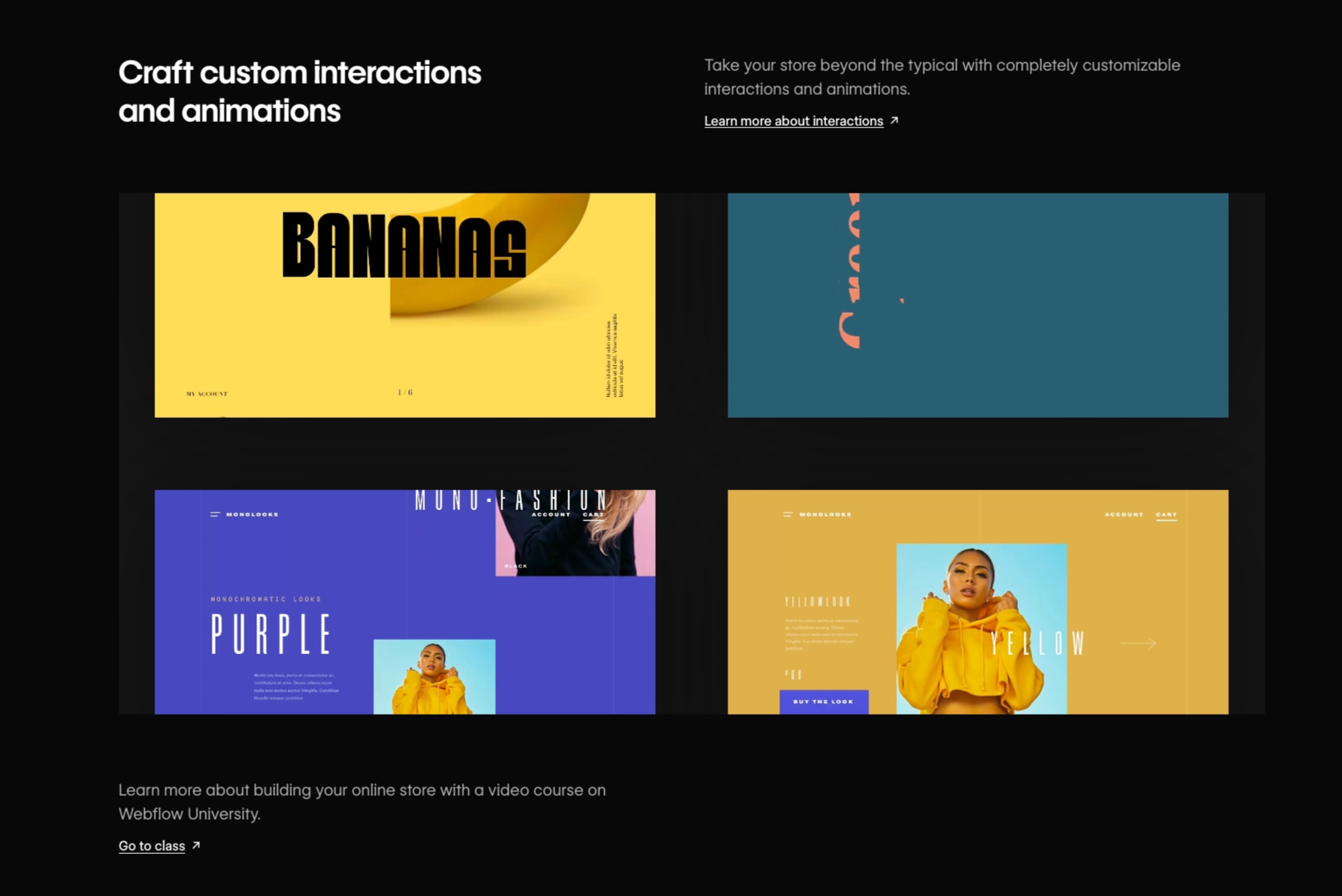 Webflow Ecommerce website builder | Webflow captured website design