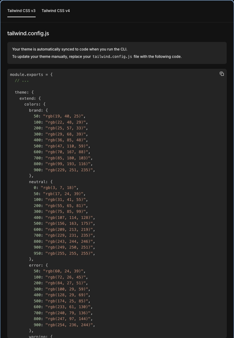 Subframe - Tailwind CSS Theme Generator captured website design