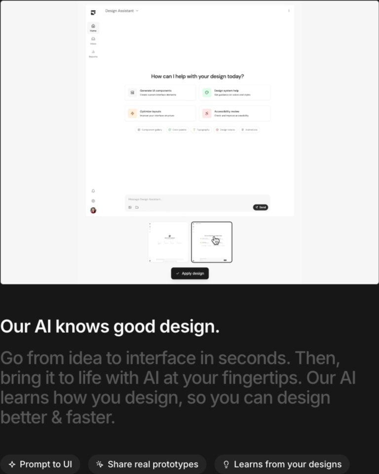 Subframe captured website design