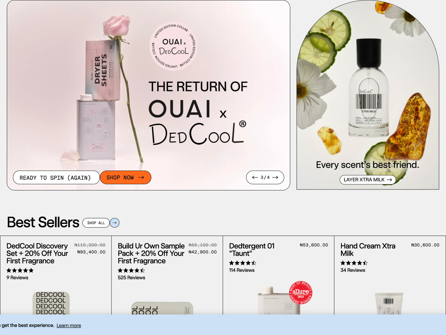 Making life smell really good. GENDERLESS + VEGAN + NON TOXIC – DedCool captured website design