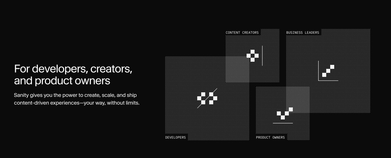 The Content Operating System | Sanity captured website design