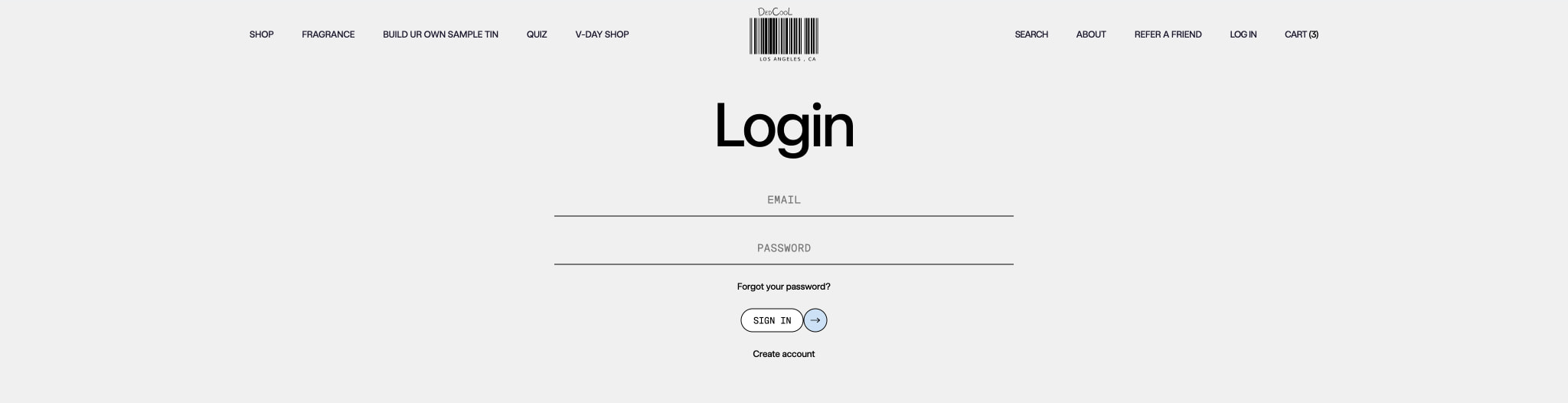 Account – DedCool captured website design