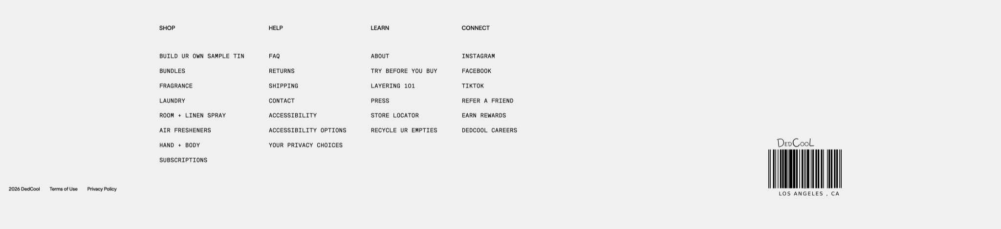 DedClub Rewards - DedCool Official Website captured website design