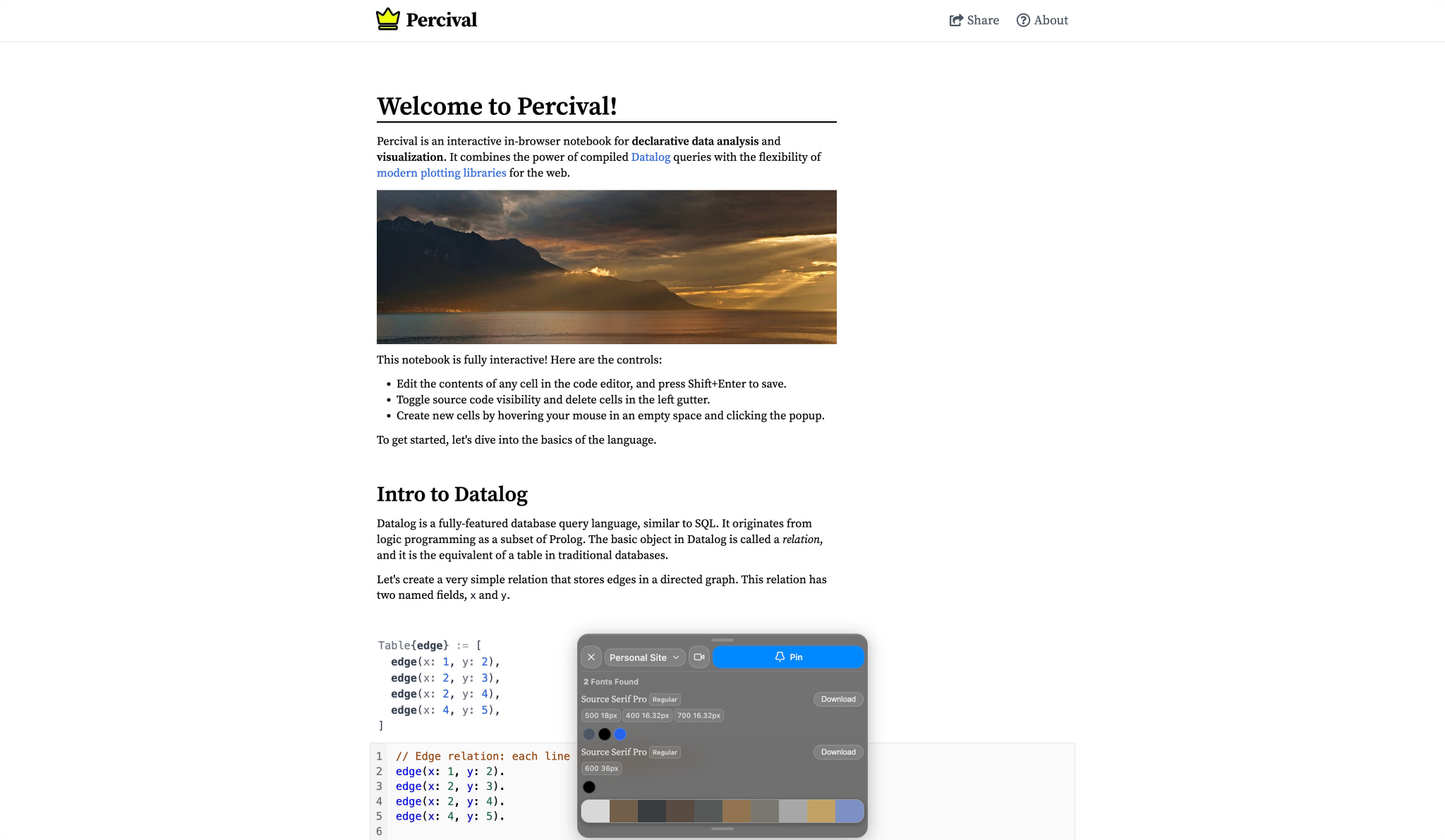 Percival captured website design