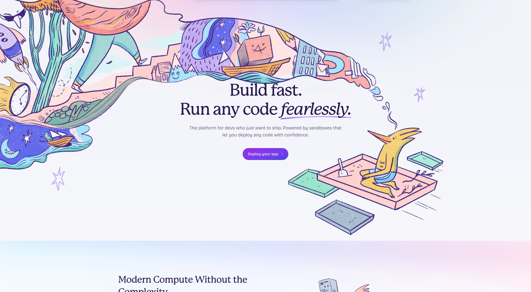 Deploy app servers close to your users · Fly captured website design