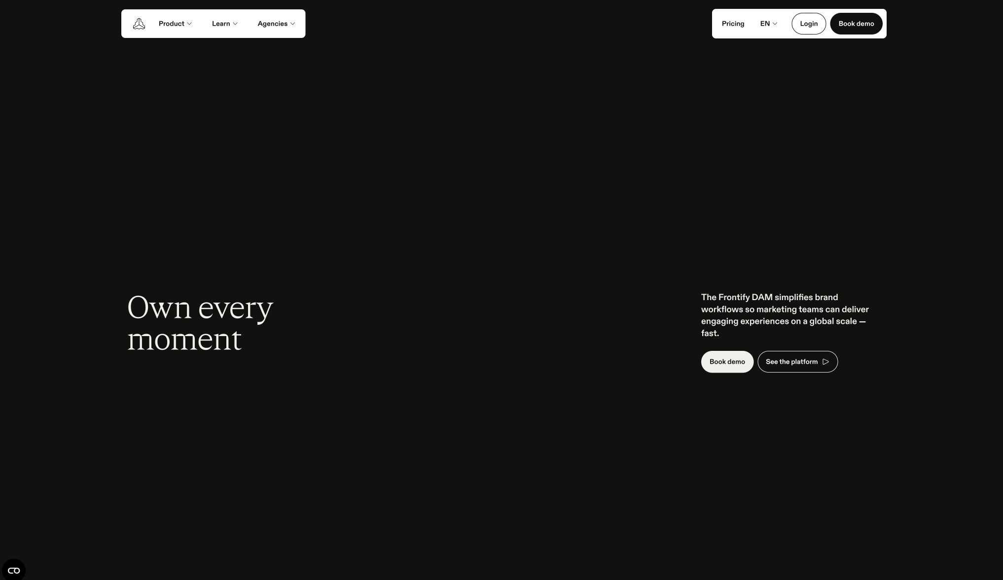 Frontify: Where Brands Live - Brand Management Software captured website design