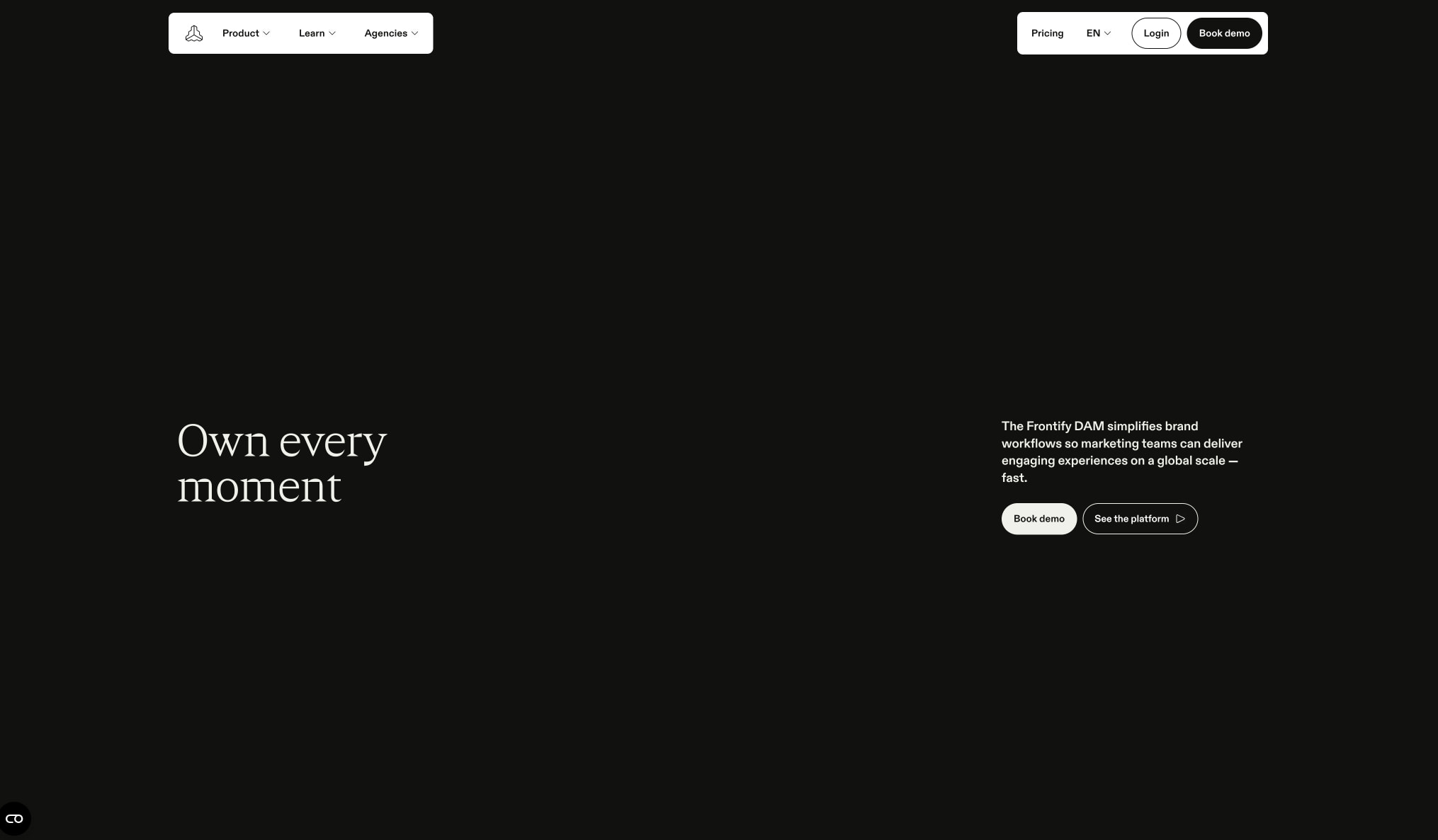 Frontify: Where Brands Live - Brand Management Software captured website design