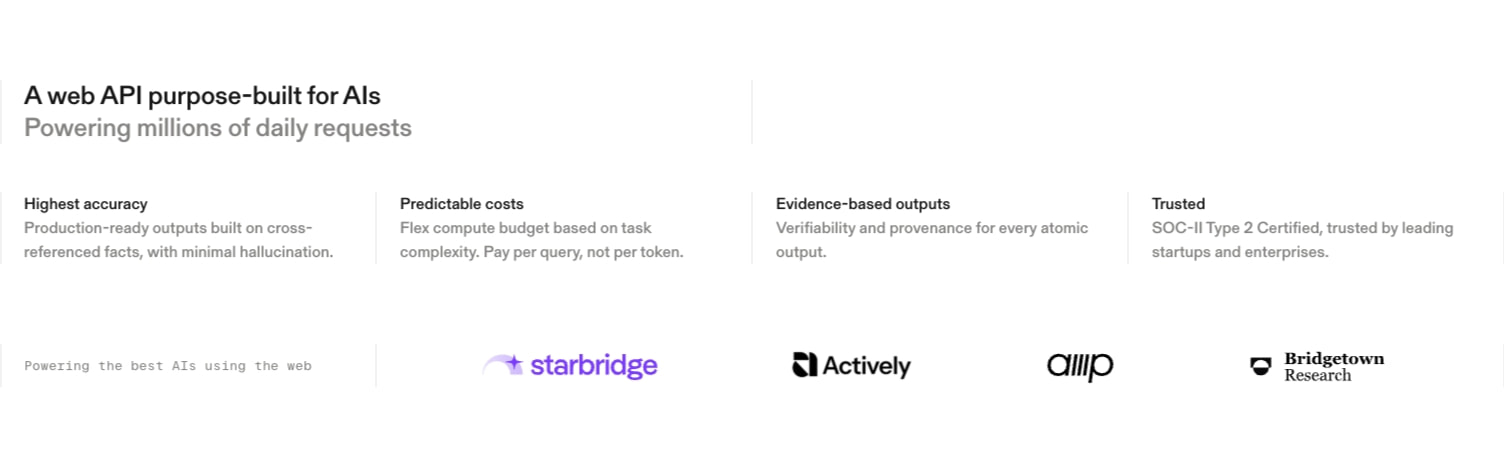 Parallel Web Systems | Web Search & Research APIs Built for AI Agents captured website design