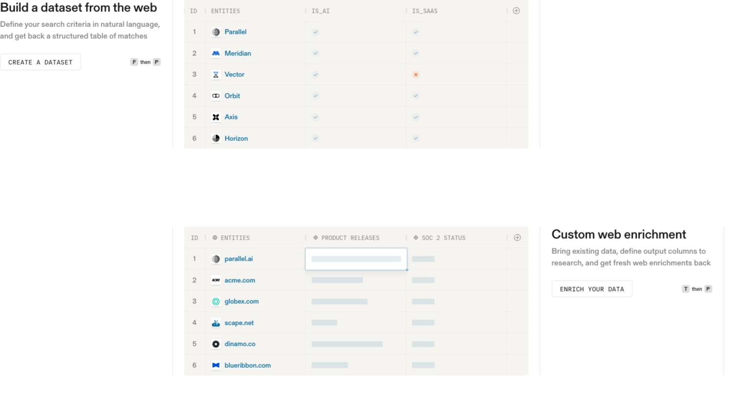 Parallel Web Systems | Web Search & Research APIs Built for AI Agents captured website design