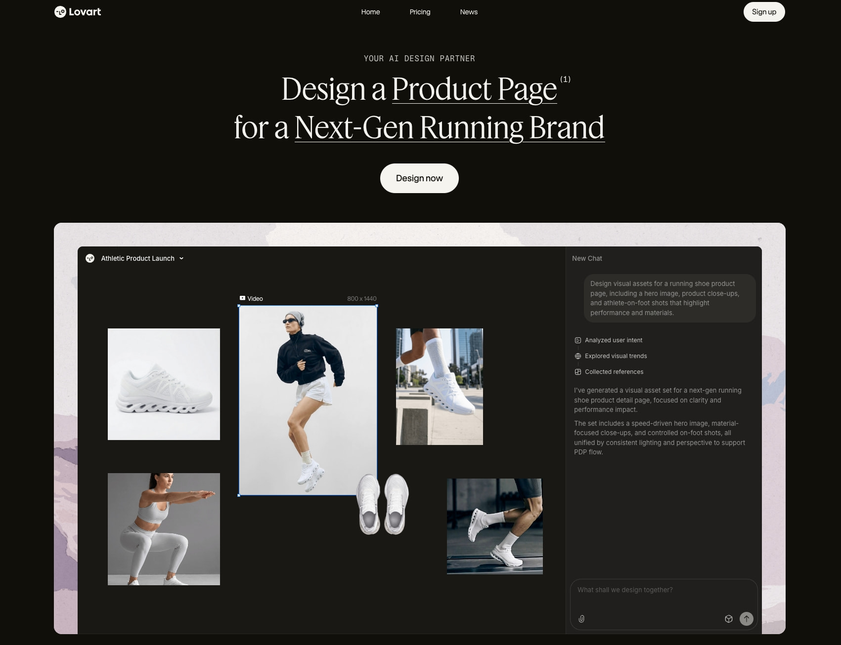 Lovart: The World's First AI Design Agent | Automated Graphic Design Platform captured website design