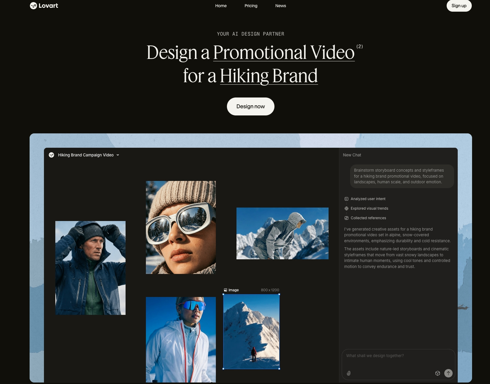 Lovart: The World's First AI Design Agent | Automated Graphic Design Platform captured website design